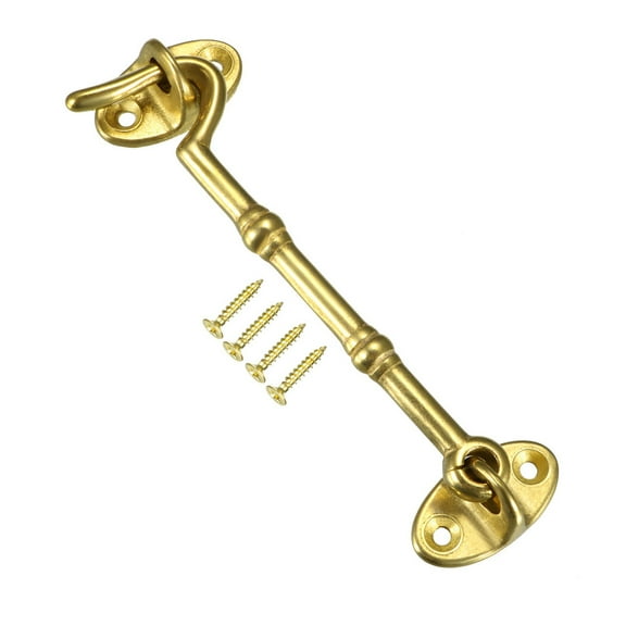 Uxcell 4.1" Cabin Hooks Eye Latch Brass Golden
