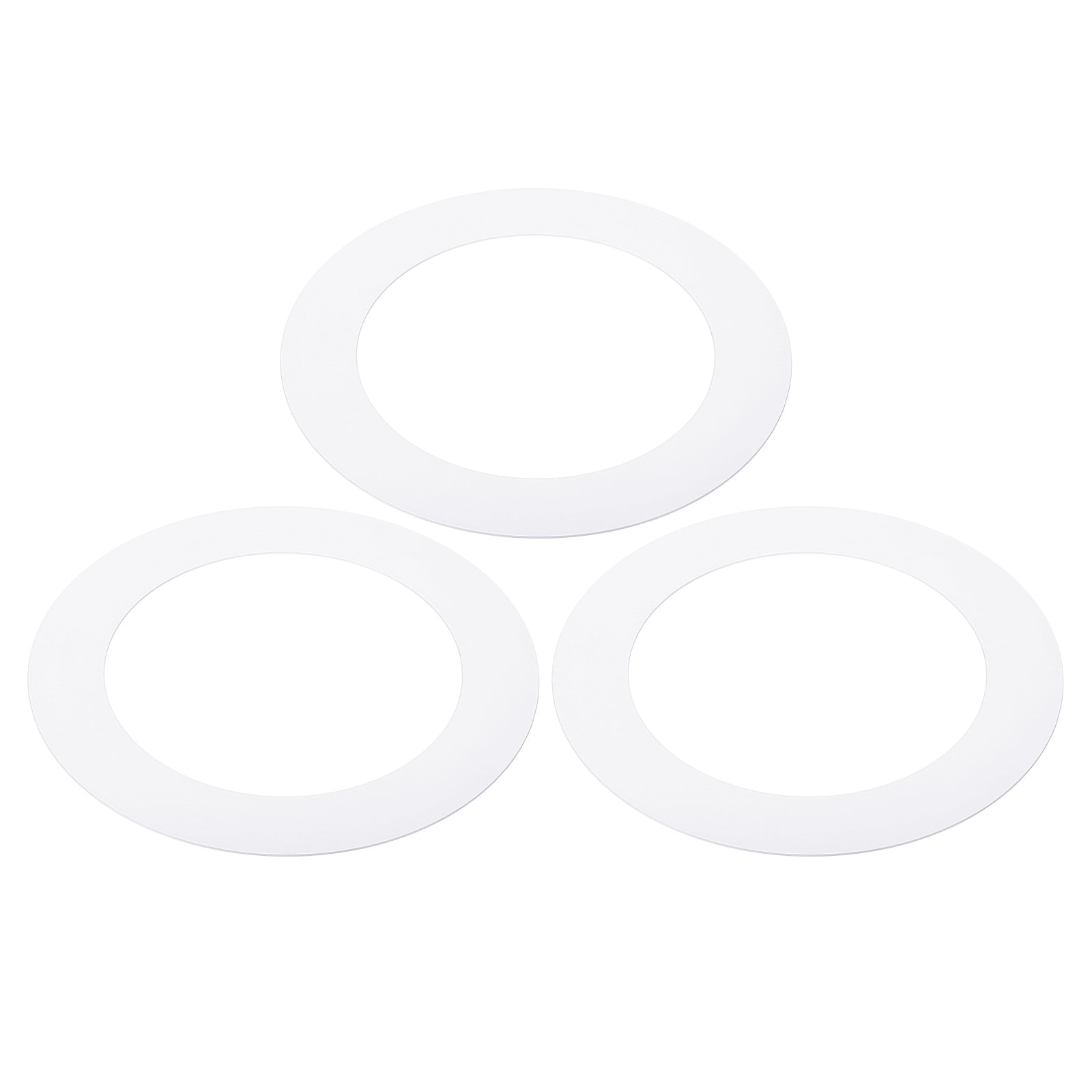Uxcell 4.1" ID 5.9" OD Goof Rings for Recessed Light Gloss White Goof