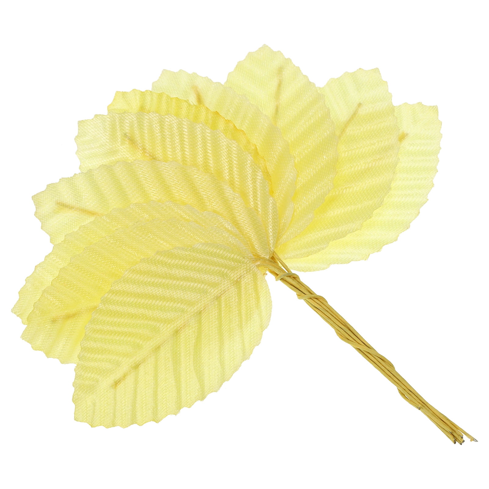 Uxcell 4.3" Artificial Silk Leaf Artificial Leaves Stems Bulk Fake Rose Wire Crafts Leaves