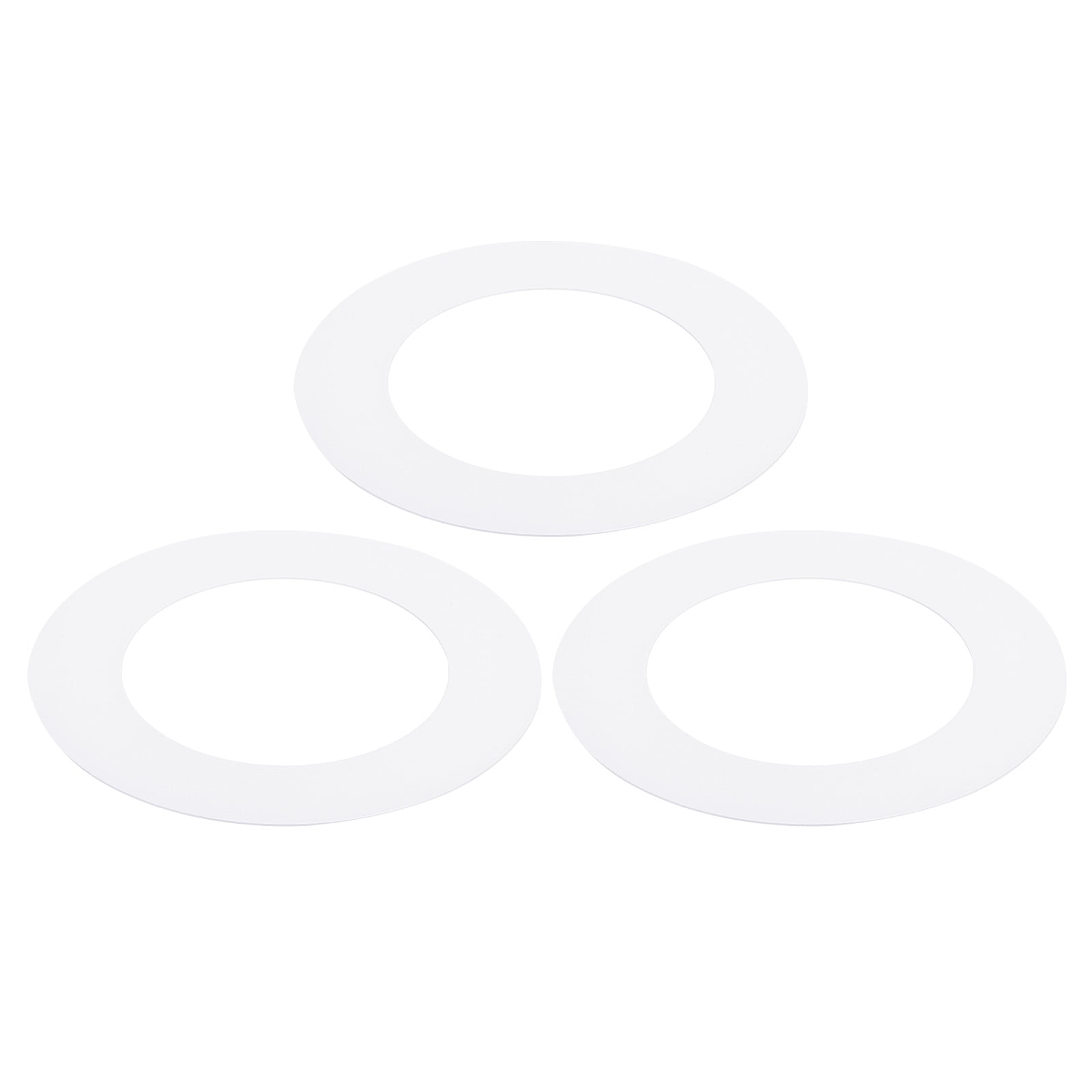Uxcell 4.3" ID 6.8" OD Goof Rings for Recessed Light Gloss White Goof