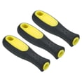 thumbnail image 1 of Uxcell 4.3 Inch Rubber File Handle, 3Pack File Cutting Tool File Handle Replacement for 0.31" Diameter File Black Yellow, 1 of 5
