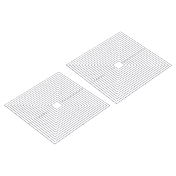 Uxcell 4.4" Diameter Cutting Dies Metal Embossing Stencil Tools, 2 Pcs 0.35" Height