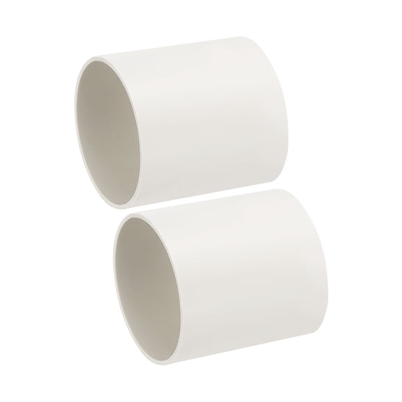 Uxcell 4.4" Inch Round Ventilation Duct, 4" Inch Long Plastic Pipe Replacement Supply Heating Cooling Ventilation AC System, 2 Pcs