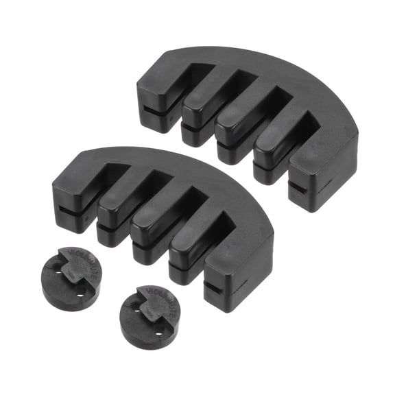 Uxcell 4 Pack Violin Mute, Rubber 3/4 4/4 Practice Violin Mute Full Size, Claw and Round Tourte-Style, Violin Practice Mute for Musical String Instrument