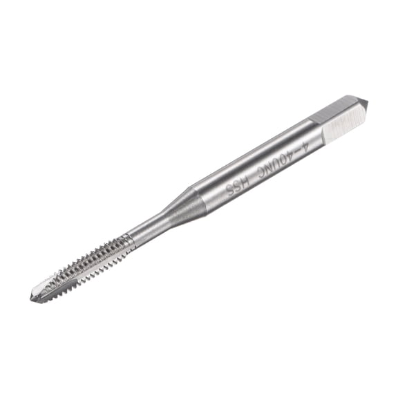 Uxcell 4-40 UNC High Speed Steel Machine 3 Flutes Spiral Point Thread Tap Uncoated