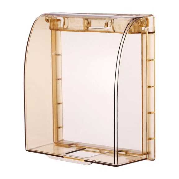 Uxcell 4.41 x 3.9 x 1.65 Inch Outlet Cover Box, Transparent Brown