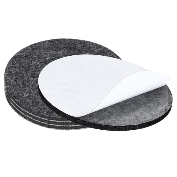 Uxcell 4.5" Diameter Felt Furniture Pads, 4 Pcs 1/2" Thick Lamp Base Felt, Dark Grey