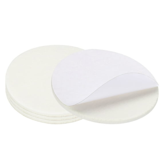 Uxcell 4.5" Diameter Felt Furniture Pads, 4 Pcs 1/2" Thick Lamp Base Felt, White