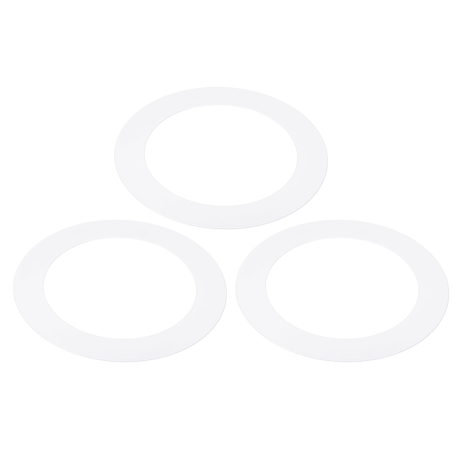Uxcell 4.5" ID 6.3" OD Goof Rings for Recessed Light Gloss White Goof