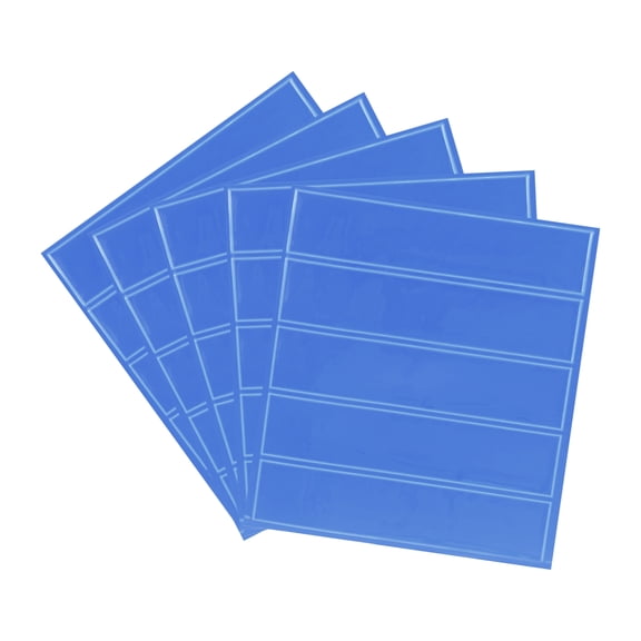 Uxcell 4.5 x 1 Inch Reflective Stickers, 25Pcs Waterproof Adhesive Safety Strip, Light Blue