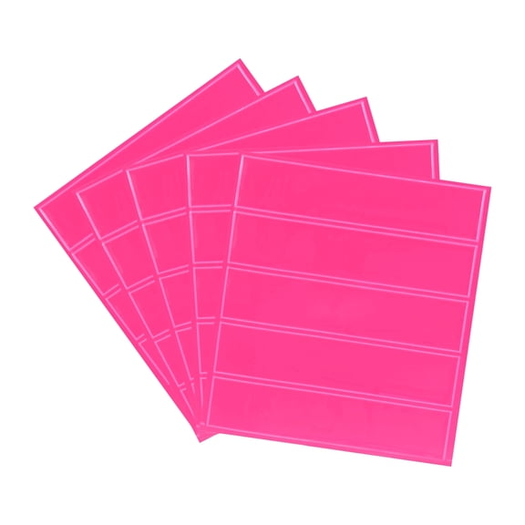 Uxcell 4.5 x 1 Inch Reflective Stickers, 25Pcs Waterproof Adhesive Safety Strip, Pink
