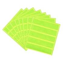 Uxcell 40 Pcs 4.52x0.98" Reflective Adhesive Sticker for Hat Bicycle Fluorescent Yellow