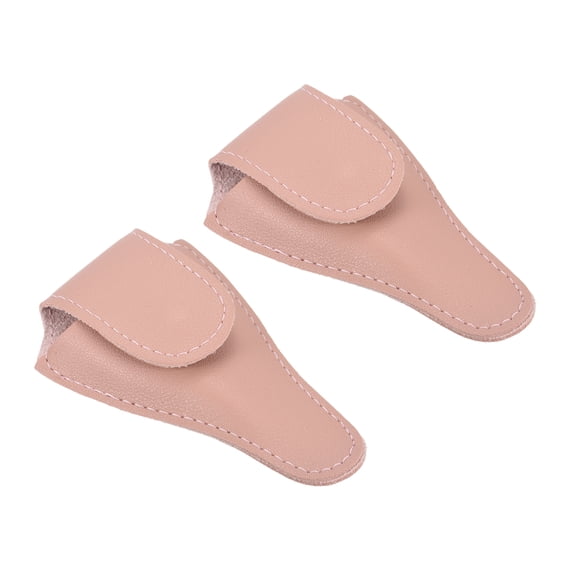 Uxcell 4.5"x2.6" PU Leather Embroidery Scissors Sheath Protective Cover, Pink 2 Pack