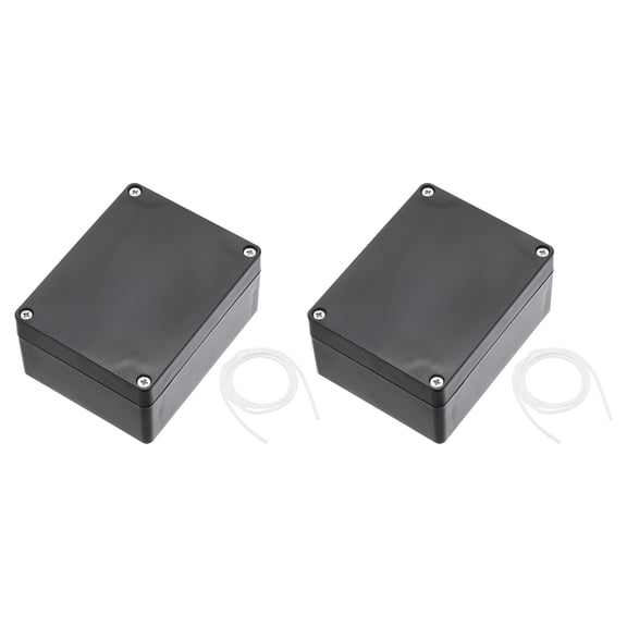 Uxcell 4.53" x 3.54" x 2.17" Junction Box DIY Wiring Box Enclosure Project Case ABS for DIY Projects Black, 4 Pack