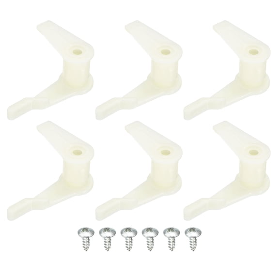 Uxcell 4.5mm Ceiling Lampshade Clips Fixed Buckle Light Fixture Accessories ABS Plastic White 6 Pair