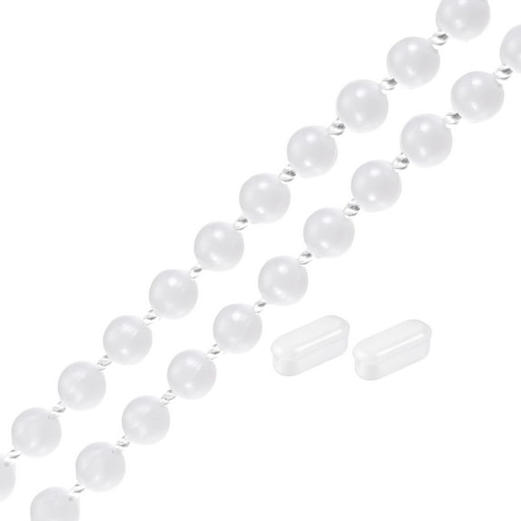 Uxcell 4.5mmx9m 2 Connectors Roller Shade Ball Chain White
