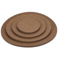 thumbnail image 1 of Uxcell 4" 6" 8" 10" Round Plant Coasters Felt Reversible Pad Mat, Brown 8in1 Set, 1 of 5