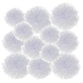 thumbnail image 1 of Uxcell 3.94"/5.91"/7.87" Tissue Pom Poms Flower Paper Flower Ball for Wedding Bridal Shower Birthday Party Backdrop Decoration 12Pcs White, 1 of 7