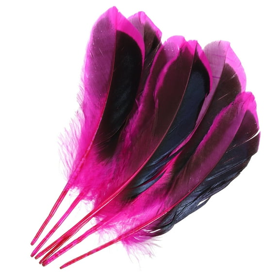 Uxcell 4-6 Inch Natural Feathers, 250 Pack Bulk Feathers for Crafts Carnival Handwork Clothing, Rose Red