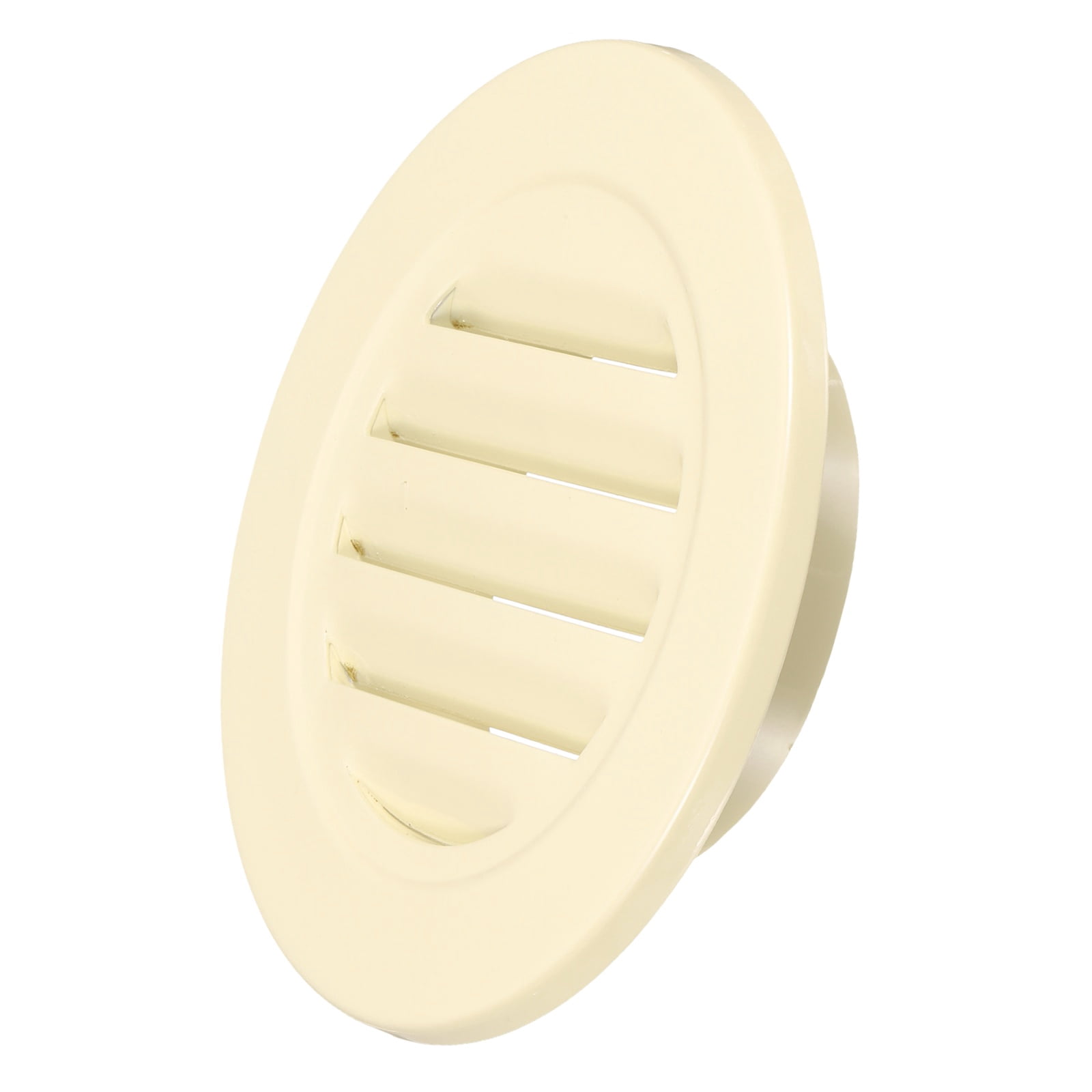 Uxcell 4.6" Round Air Vent, Louver Grille Cover Aluminum Alloy Soffit Vent HVAC Ventilation for Ceiling Wall Roofing Bathroom Kitchen Garage Duct Shed Garage, Beige