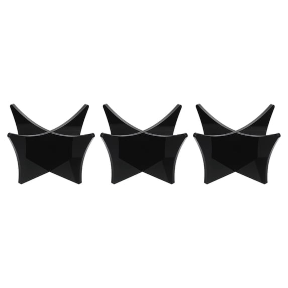Uxcell 4.7" Acrylic Ball Display Stand Holder for Football Basketball Black 3 Pack