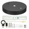 thumbnail image 1 of Uxcell 4.7" Ceiling Light Canopy Kit Pendant Light Fixture Mounting Bracket Hardware for Chandelier Black 1 Set, 1 of 6