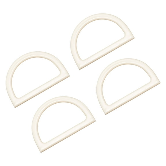 Uxcell 4.7" D Shape Purse Handles Handbag Handle Replacement for DIY Making, 4Pack Beige