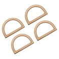 thumbnail image 1 of Uxcell 4.7" D Shape Purse Handles Handbag Handle Replacement for DIY Making, 4Pack Brown, 1 of 6