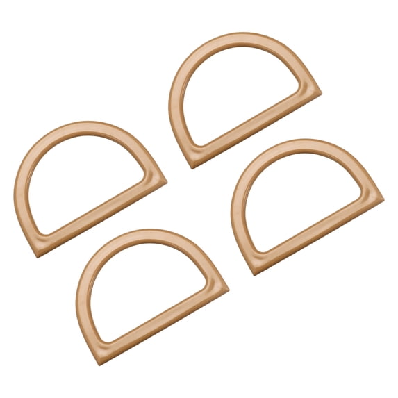 Uxcell 4.7" D Shape Purse Handles Handbag Handle Replacement for DIY Making, 4Pack Brown