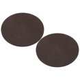 thumbnail image 1 of Uxcell 4.7" Dia. Adhesive Non-Slip Backed Felt, 2 Pcs 5mm Thick Round Lamp Base Anti-Slip Mat Anti-Scratch Pad, Brown, 1 of 6