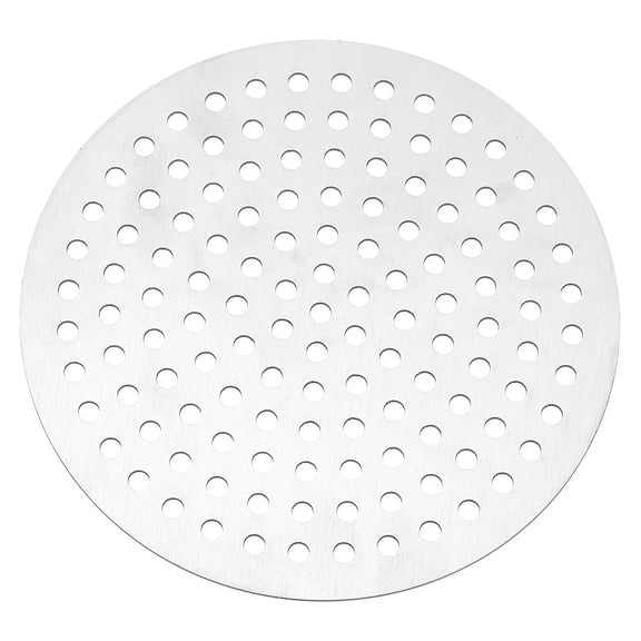 Uxcell 4.7" Diameter 304 Stainless Steel Perforated Sheet, 1 Pcs 0.16" Hole 19GA Expanded Metal Mesh Round Slices Plate Screen Decorative Meshes for Ventilation Grill Smoking, Silver Tone