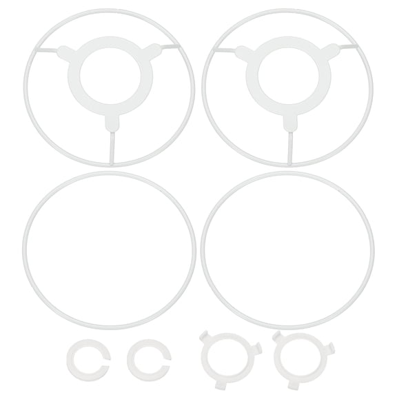Uxcell 4.7 Inch Lamp Shade Ring, 2 Set Lamp Shade Frame with E27 to E26 or E14 Adapter Lampshade Frame Wire with Conversion Ring