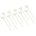 thumbnail image 1 of Uxcell 4.7 Inch Metal Wire Place Card Holder, 20 Pack Photo Picture Floral Picks Heart Shape Clips DIY, Gold Tone, 1 of 4
