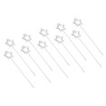 thumbnail image 1 of Uxcell 4.7 Inch Metal Wire Place Card Holder, 20 Pack Photo Picture Floral Picks Star Shape Clips DIY, Silver Tone, 1 of 4