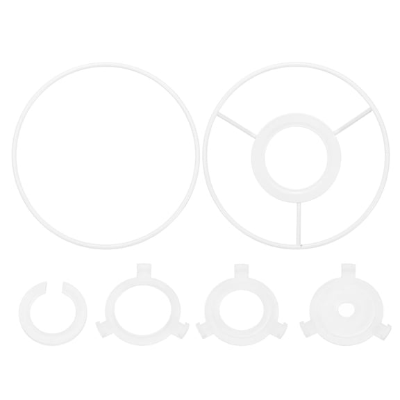 Uxcell 4.7" Lamp Shade Ring Set, Lampshade Holder Frame Strong Rings with E27 to E14/E26 Spider Fitter Adapter Lampshade Frame Wire for DIY Drum Shade Table Floor Pendant Lamp