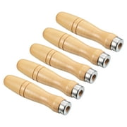 Uxcell 4.7" Wooden File Handle 9.8mm Dia File Cutting Tool File Handle Replacement 5 Pack