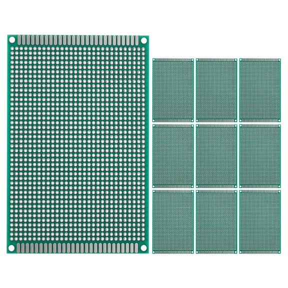 Uxcell 4.7" x 3.1" Double Sided PCB Board, 10 Pcs, Green