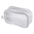 thumbnail image 1 of Uxcell 4.7"x8.3"x2.8" PVC Clear Toiletry Bag Makeup Bags with Zipper Handle White, 1 of 5
