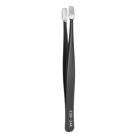 Uxcell 4.72" Long ESD-34A Anti-static Straight Pointed Tip Tweezers Stainless Steel Non-magnetic Precision Tweezers for Various Electronics Precise Repair