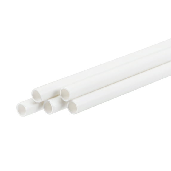 Uxcell 4.7mmx6mmx250mm White Plastic Model Tube ABS Round Tube for Model Making DIY 5 Pack