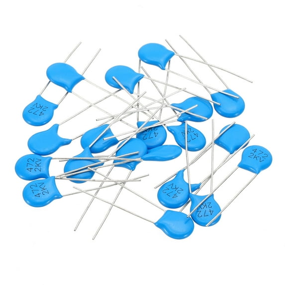 Uxcell 4.7nf 2kv High Voltage Ceramic Capacitor, 20 Pcs Ceramic Chip Capacitor Assortment Kit, Blue
