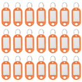 thumbnail image 1 of Uxcell Plastic Key Tags with Split Ring Label Window Identifiers ID Keychain Tag for Name Luggage Orange, 1 of 6