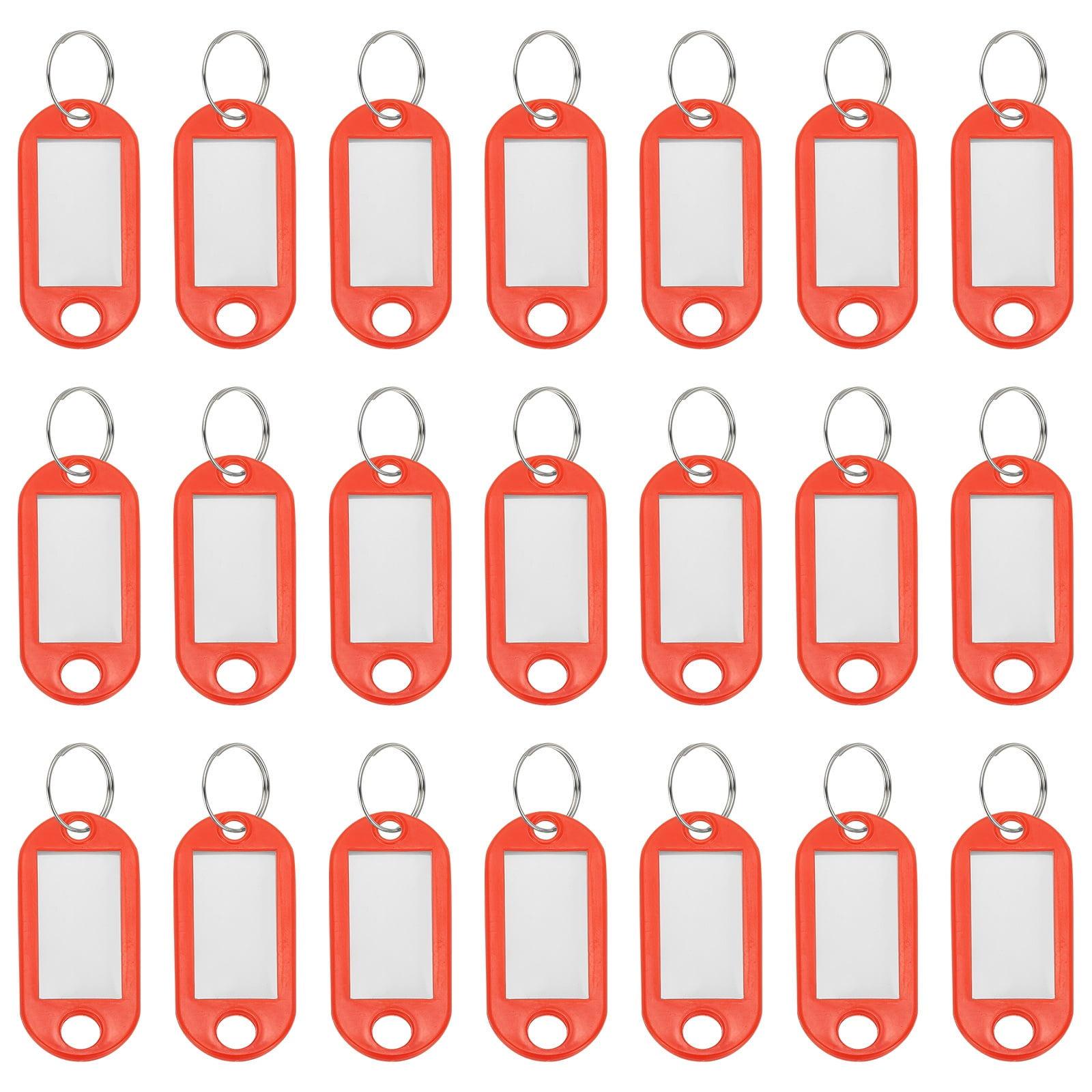Uxcell Plastic Key Tags with Split Ring Label Window Identifiers ID ...
