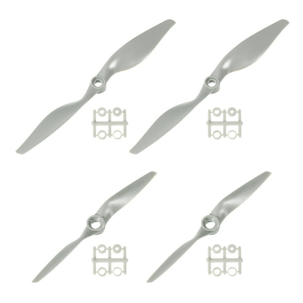 Uxcell 4.7x4.7" 7x5" Propeller RC Propellers 2 Vane Blades Props Grey with Adapter Rings for Electric Airplane Aircraft, Pack of 4
