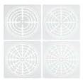 thumbnail image 1 of Uxcell 4 8 12 16 Segment Mandala Stencil, 4 Pack 6" Mandala Stencils Reusable Mandala Template Painting Tool, White, 1 of 4