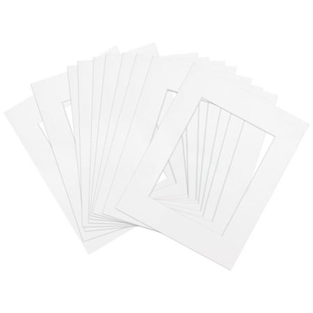 Uxcell 4.9" x 6.9" Picture Mat, Cut Frame Mattes for 3.5" x 5", White 14 pack