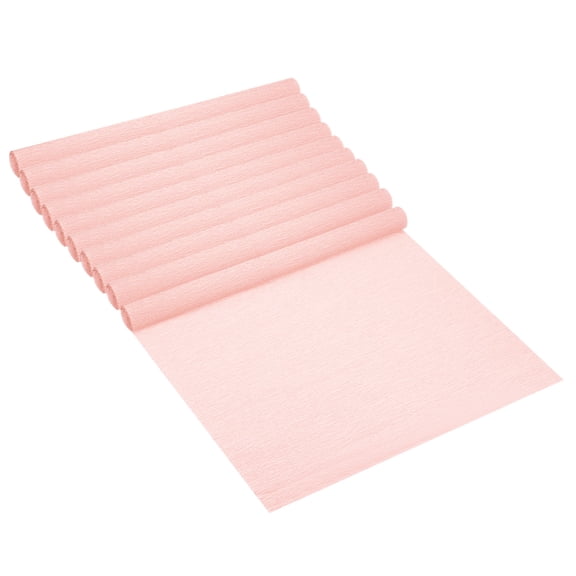 Uxcell 4.9ft Crepe Paper Roll, 10 Roll 20" Width Soft Paper Streamer Sheet for Craft, Peach
