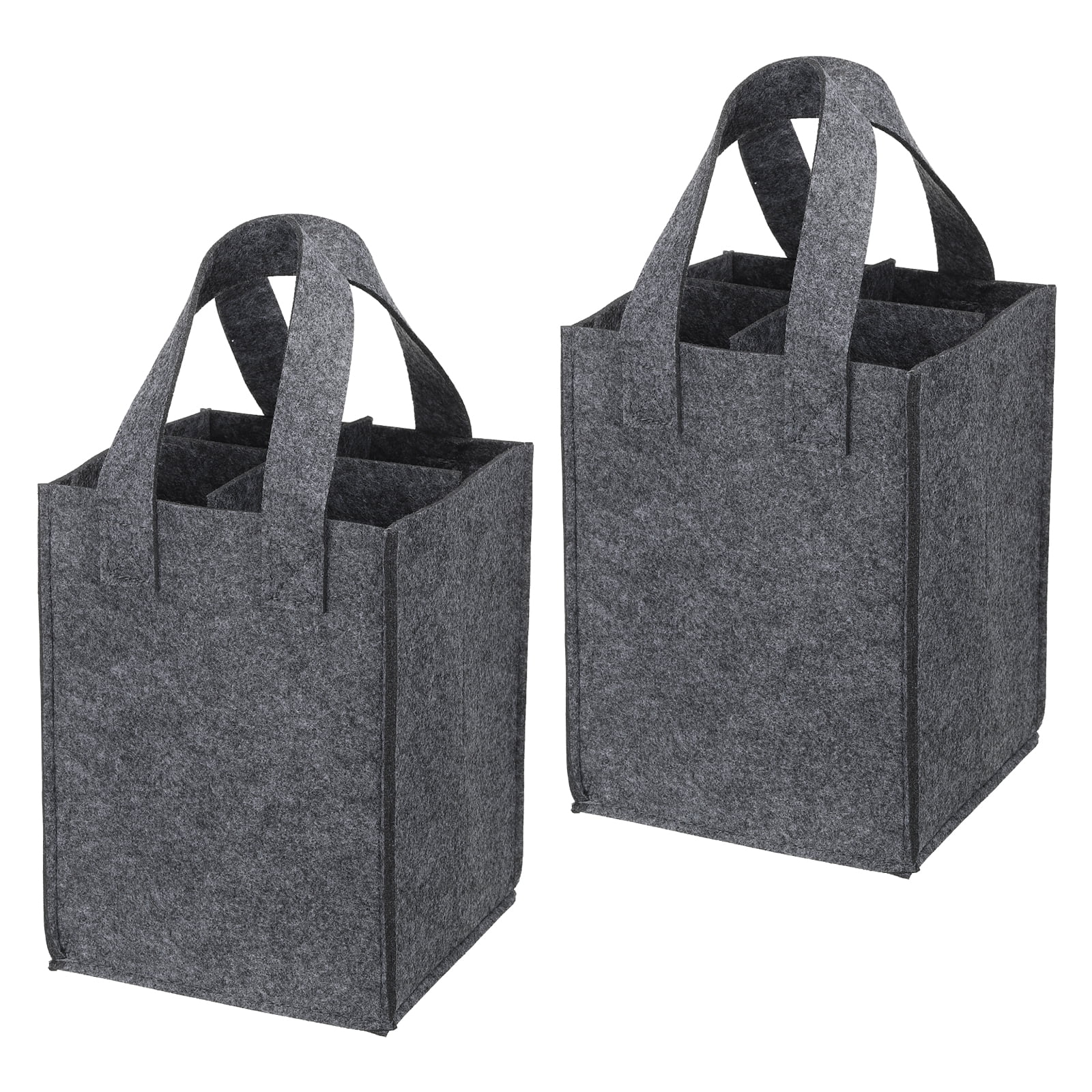 Uxcell 4 Bottle Wine Carrier Tote Bag, 2 Pack Wine Bottle Carrying Bag