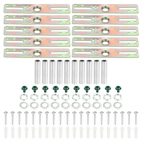 Uxcell 4" Ceiling Light Plate Kit, 10 Pack Light Crossbar Mounting Bracket, Zinc Plated