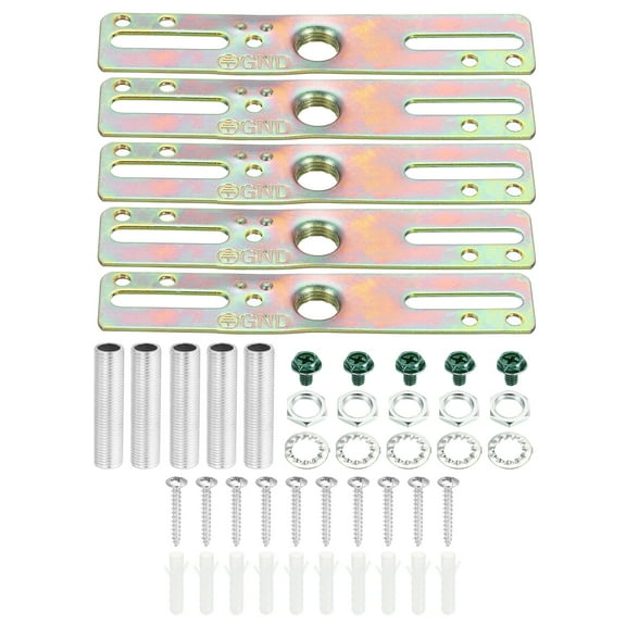 Uxcell 4" Ceiling Light Plate Kit, 5 Pack Light Crossbar Mounting Bracket, Zinc Plated